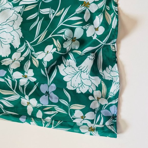 Ann Taylor Green A-Line Wrap Midi Skirt - Picture 3 of 6